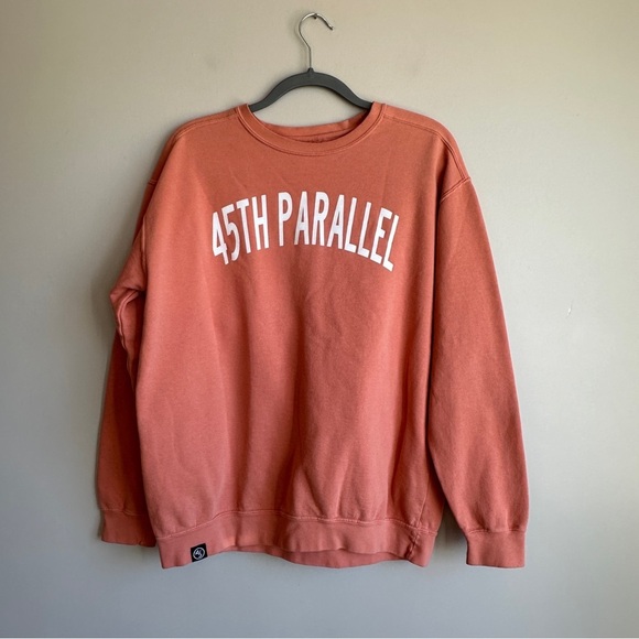 45th Parallel Peach Crew Neck Sweatshirt L - Picture 1 of 12